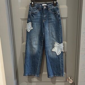 Kids Blue Star Patch Jeans